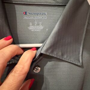 Nicholas state university.   Champion Steel Blue Athletic Shirt